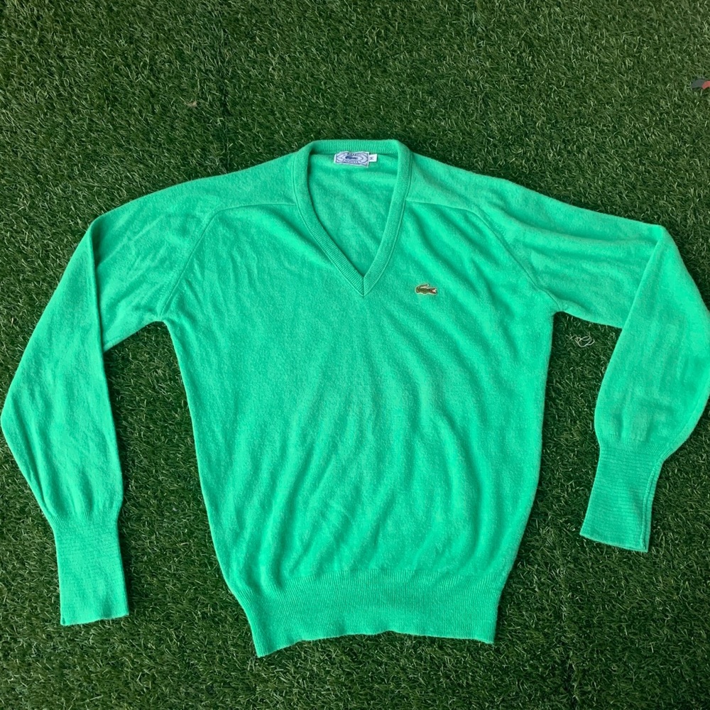 Vintage Green Lacoste Pullover Sweater